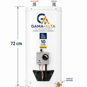 Calentador En Acero galvanizado de 10 galones a Gas propano o Gas natural