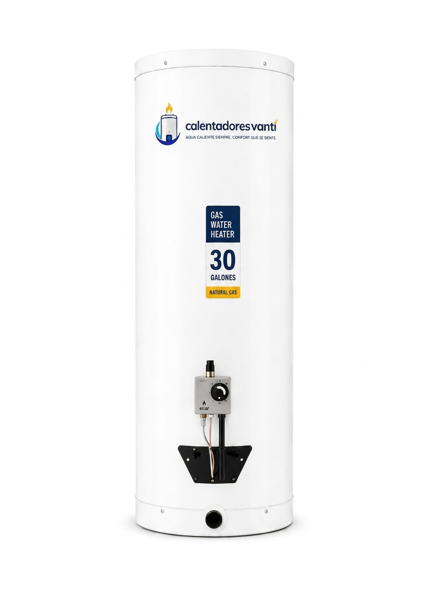 Calentador a Gas 30 Galones Galvanizado (Garantía de 1 año)