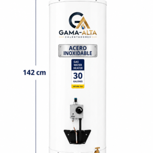 Calentador 30 Galones en Acero inoxidable A Gas Propano o Gas Natural