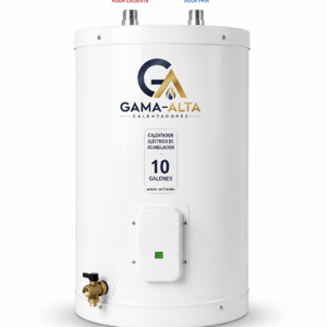 calentador de Acumulación eléctrico inoxidable de 10 galones Gama Alta