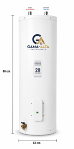 Calentador de Acumulación Eléctrico en acero inoxidable de 20 Galones Gama Alta