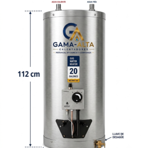 Calentador De Alta Recuperación 20 Galones En Acero Inoxidable A Gas Propano o Gas Natural