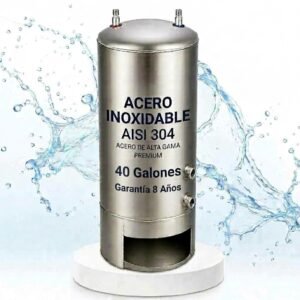 Cápsula Tanque interno a Gas en Acero inoxidable Para Calentador 40 Galones Haceb, Mabe, Bosch, Cimsa, Synergy, heat Master